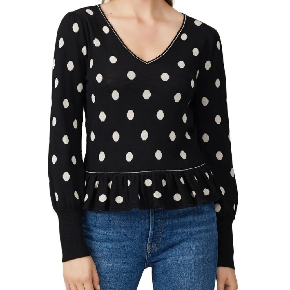 Rebecca Taylor Jacquard Dot Sweater size large
